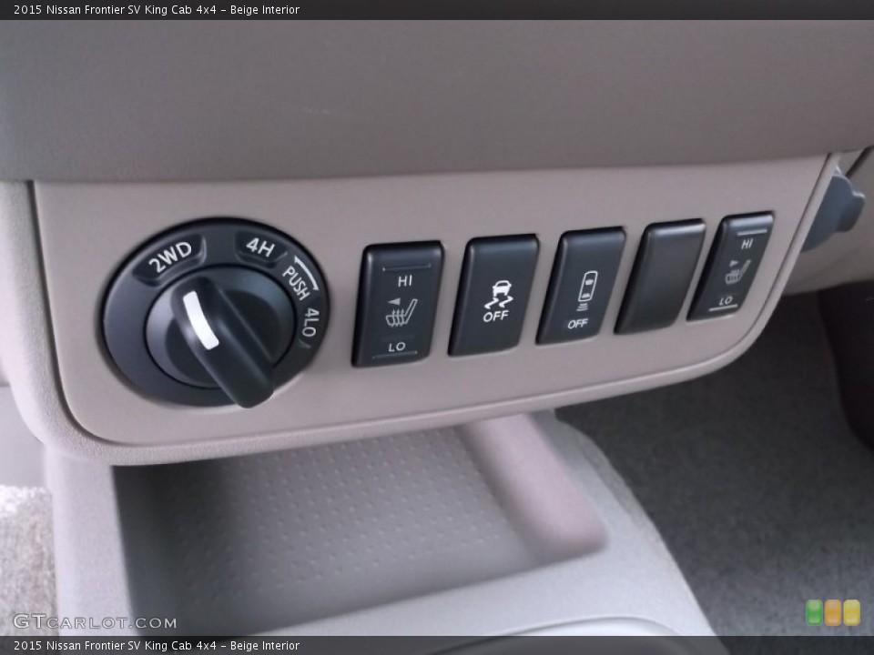 Beige Interior Controls for the 2015 Nissan Frontier SV King Cab 4x4 #98238749