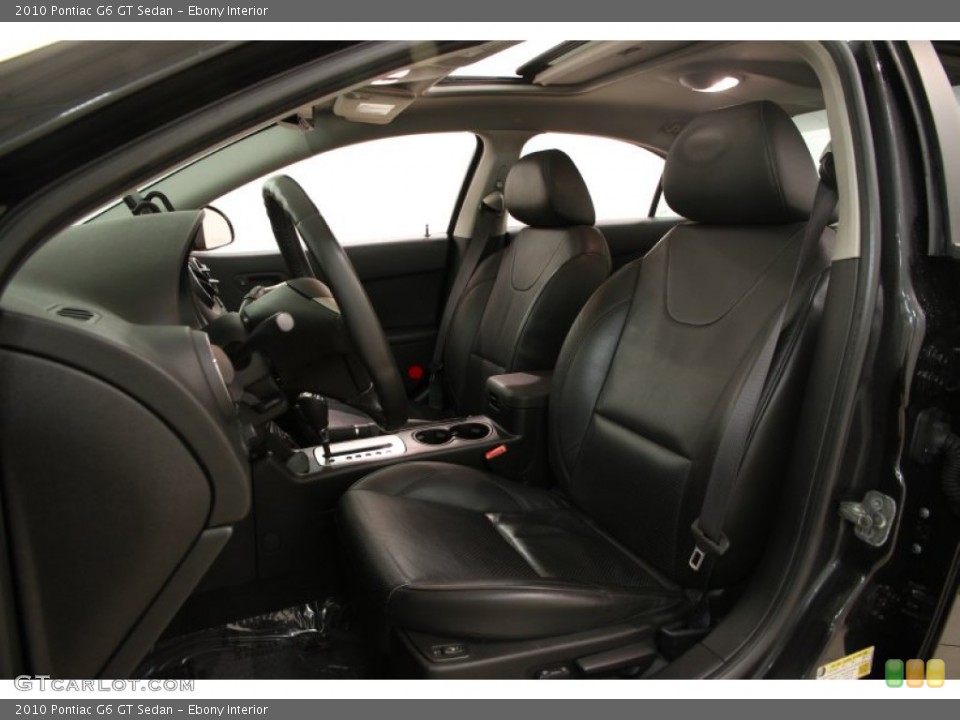 Ebony Interior Front Seat for the 2010 Pontiac G6 GT Sedan #98244353