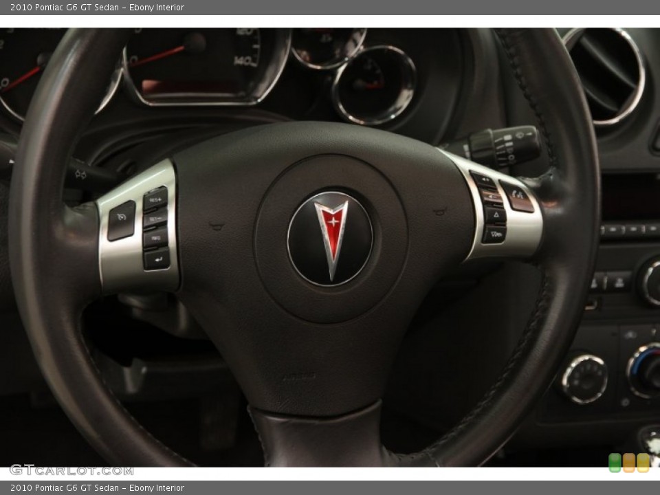 Ebony Interior Steering Wheel for the 2010 Pontiac G6 GT Sedan #98244365