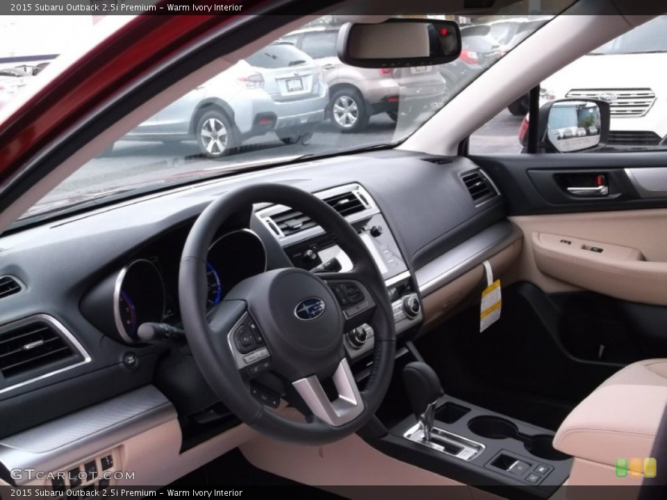 Warm Ivory Interior Dashboard for the 2015 Subaru Outback 2.5i Premium #98244449