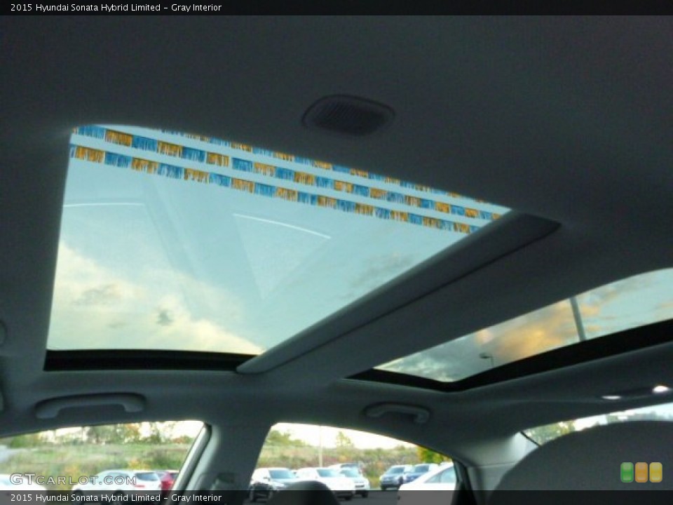 Gray Interior Sunroof for the 2015 Hyundai Sonata Hybrid Limited #98252924
