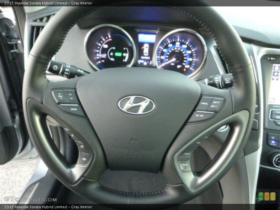 Gray Interior Steering Wheel for the 2015 Hyundai Sonata Hybrid Limited #98252951