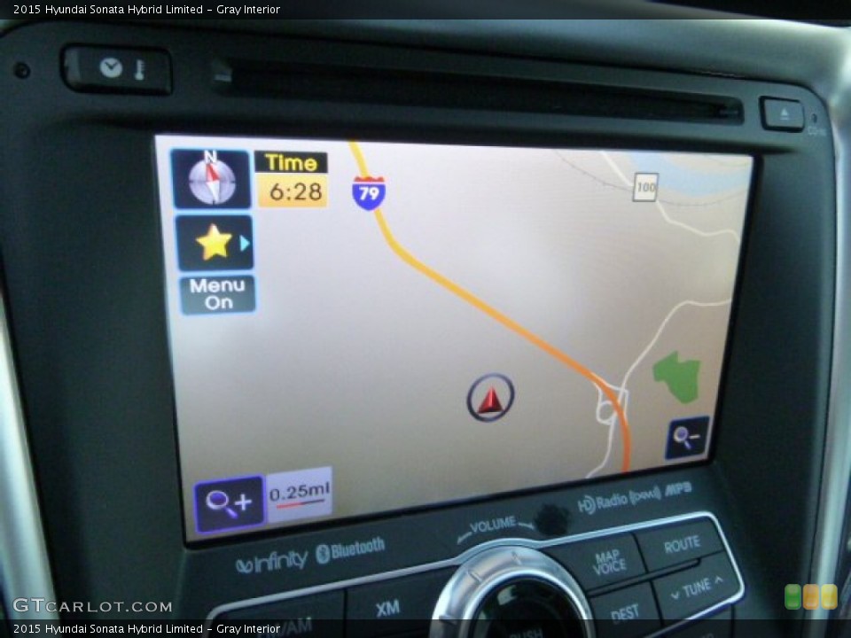 Gray Interior Navigation for the 2015 Hyundai Sonata Hybrid Limited #98253011