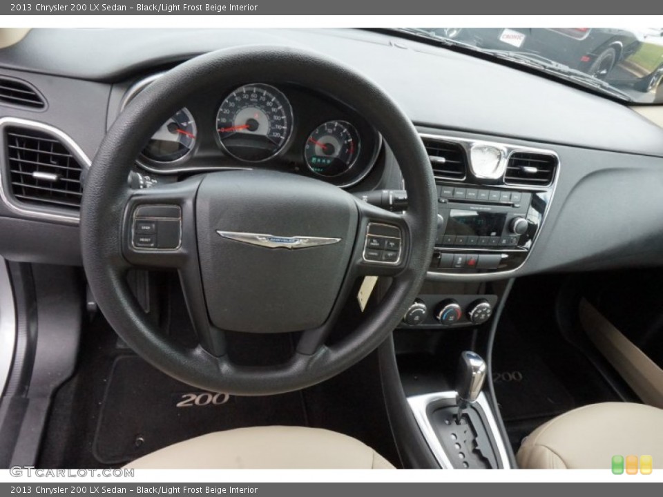 Black/Light Frost Beige Interior Dashboard for the 2013 Chrysler 200 LX Sedan #98253365