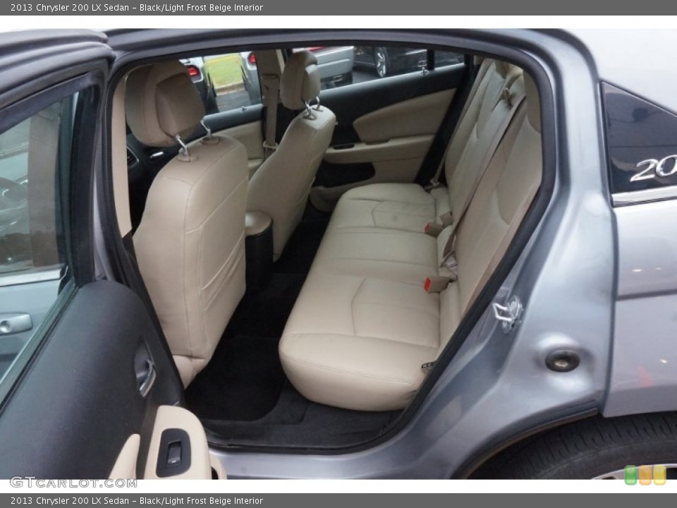Black/Light Frost Beige Interior Rear Seat for the 2013 Chrysler 200 LX Sedan #98253484