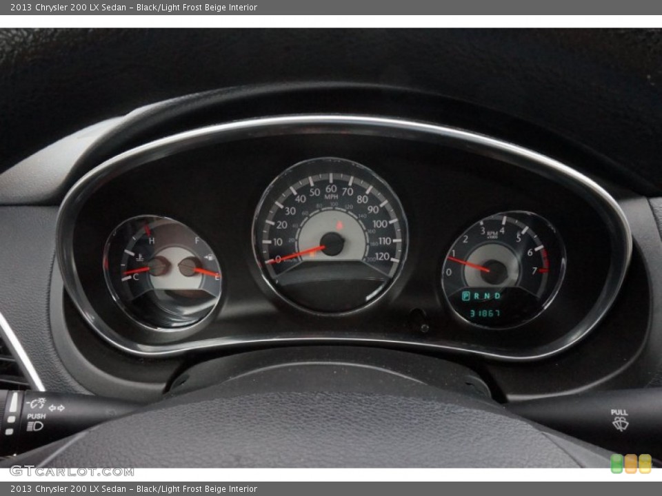 Black/Light Frost Beige Interior Gauges for the 2013 Chrysler 200 LX Sedan #98253653