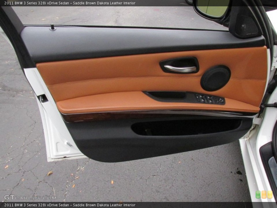 Saddle Brown Dakota Leather Interior Door Panel for the 2011 BMW 3 Series 328i xDrive Sedan #98255042