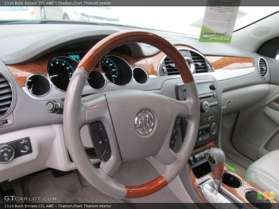 Titanium/Dark Titanium Interior Steering Wheel for the 2010 Buick Enclave CXL AWD #98255321