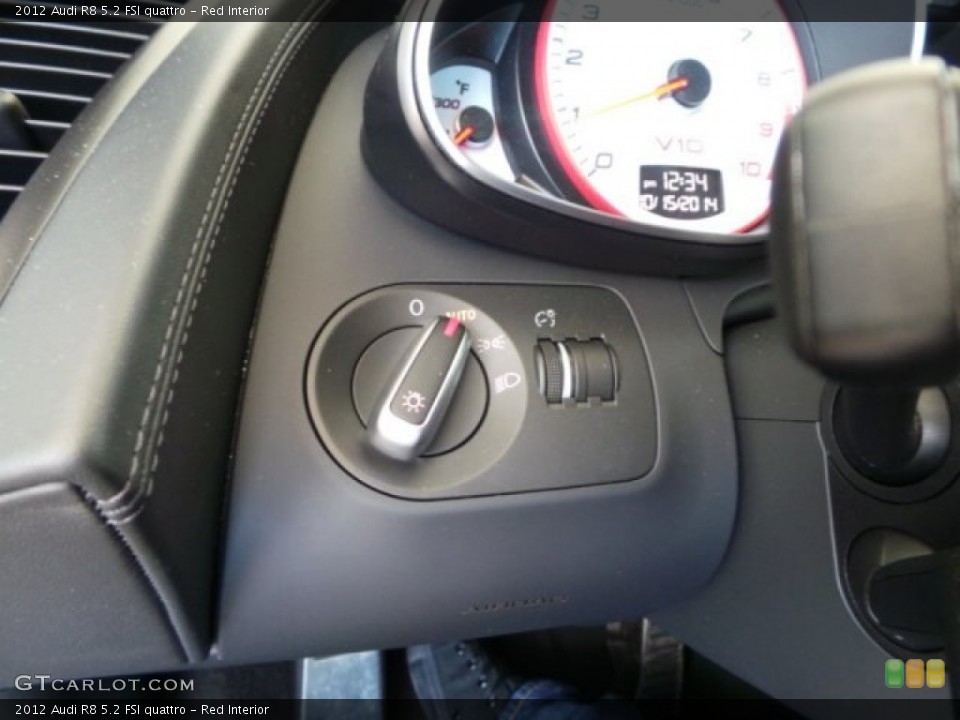 Red Interior Controls for the 2012 Audi R8 5.2 FSI quattro #98258666