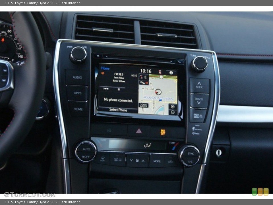 Black Interior Controls for the 2015 Toyota Camry Hybrid SE #98259077