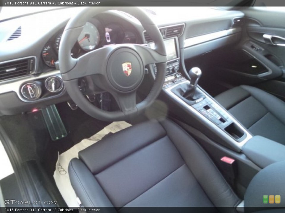 Black Interior Prime Interior for the 2015 Porsche 911 Carrera 4S Cabriolet #98259158