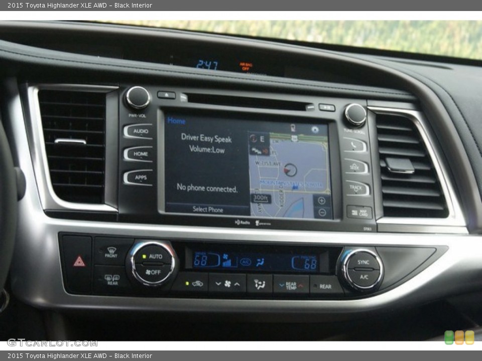 Black Interior Controls for the 2015 Toyota Highlander XLE AWD #98259311
