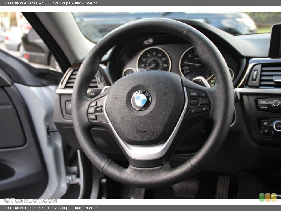 Black Interior Steering Wheel for the 2014 BMW 4 Series 428i xDrive Coupe #98268557