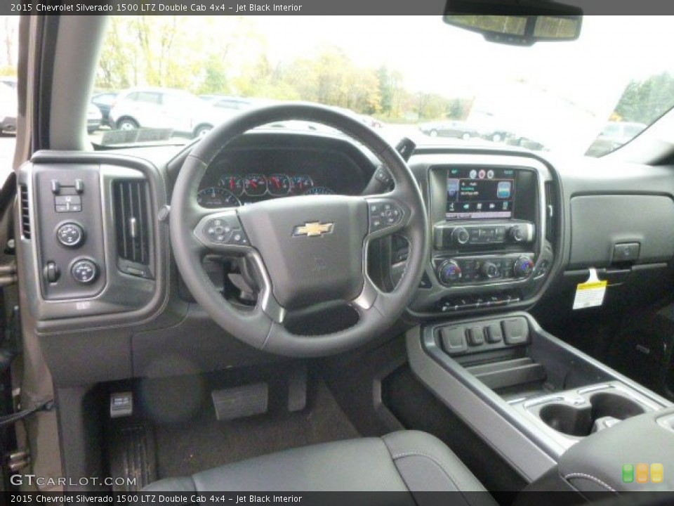 Jet Black Interior Dashboard for the 2015 Chevrolet Silverado 1500 LTZ Double Cab 4x4 #98274161