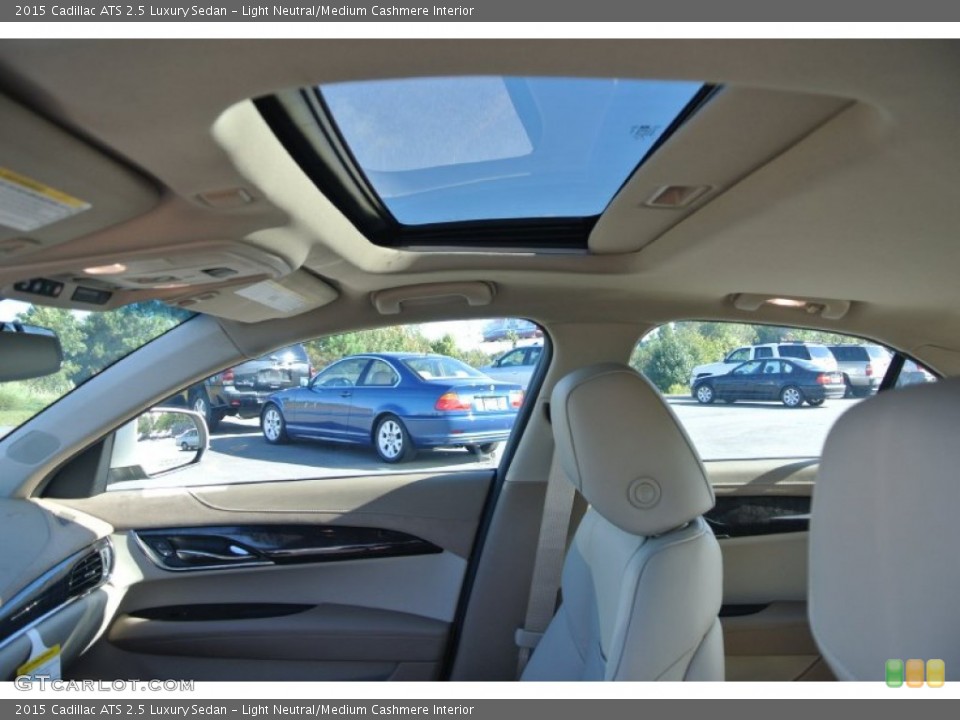 Light Neutral/Medium Cashmere Interior Sunroof for the 2015 Cadillac ATS 2.5 Luxury Sedan #98276333