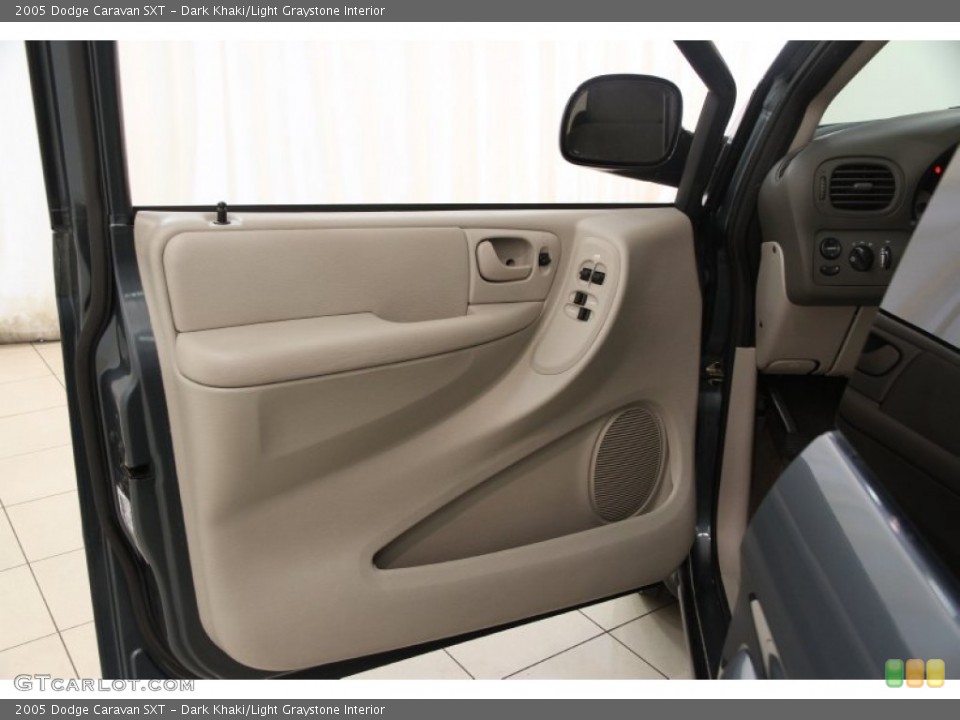 Dark Khaki/Light Graystone Interior Door Panel for the 2005 Dodge Caravan SXT #98278103