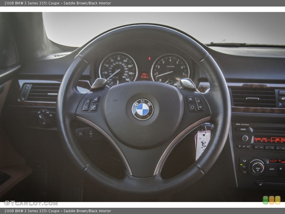 Saddle Brown/Black Interior Steering Wheel for the 2008 BMW 3 Series 335i Coupe #98291185