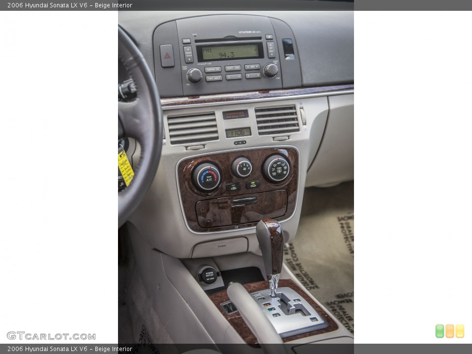 Beige Interior Controls for the 2006 Hyundai Sonata LX V6 #98291896