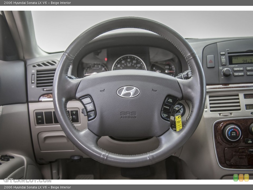 Beige Interior Steering Wheel for the 2006 Hyundai Sonata LX V6 #98292211
