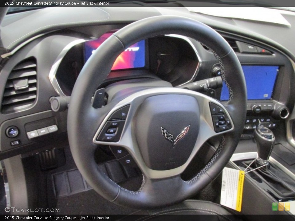 Jet Black Interior Steering Wheel for the 2015 Chevrolet Corvette Stingray Coupe #98297344