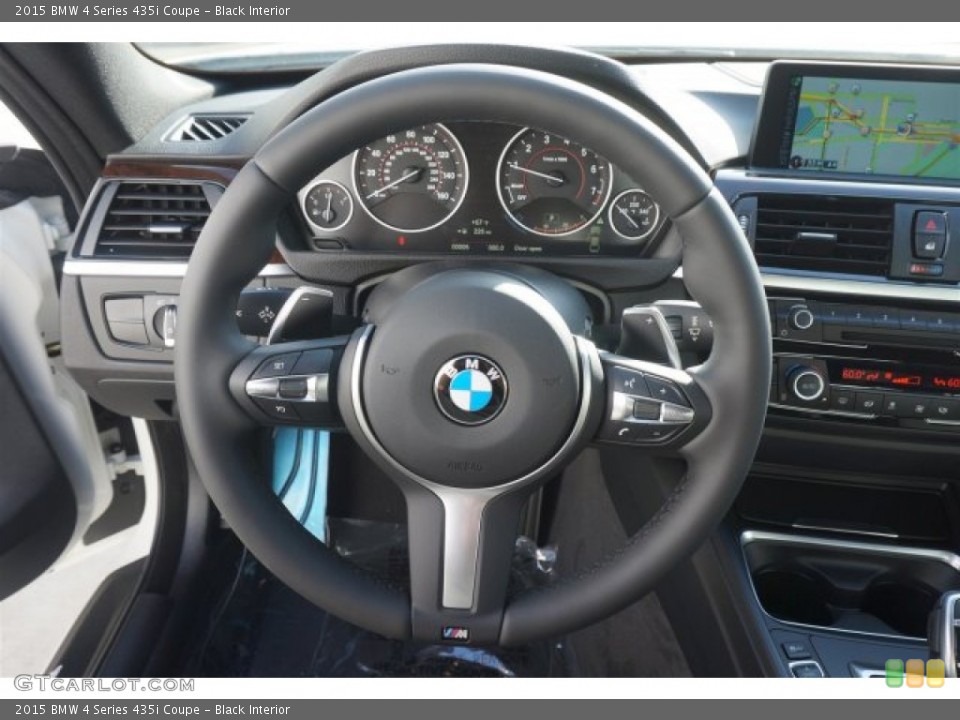 Black Interior Steering Wheel for the 2015 BMW 4 Series 435i Coupe #98308373