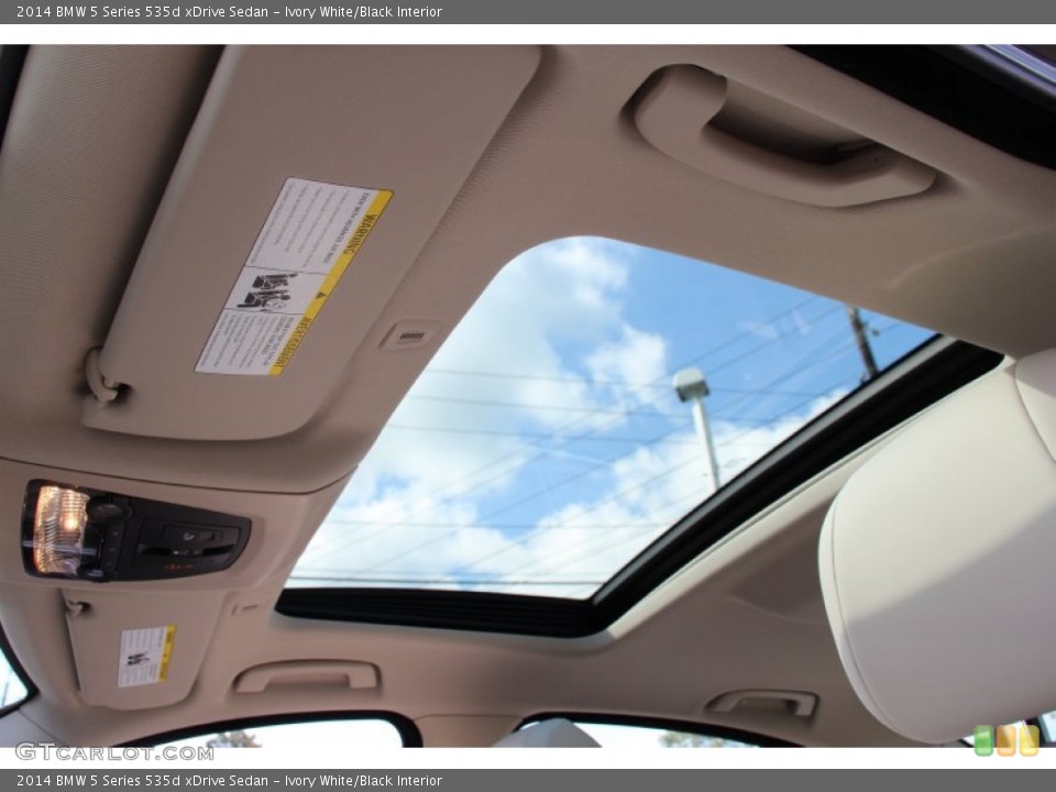 Ivory White/Black Interior Sunroof for the 2014 BMW 5 Series 535d xDrive Sedan #98309011