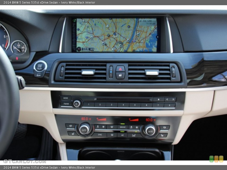 Ivory White/Black Interior Controls for the 2014 BMW 5 Series 535d xDrive Sedan #98309062