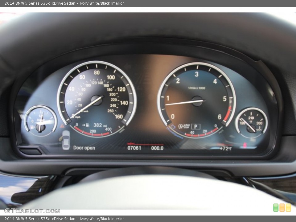 Ivory White/Black Interior Gauges for the 2014 BMW 5 Series 535d xDrive Sedan #98309176