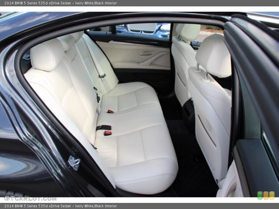 Ivory White/Black Interior Rear Seat for the 2014 BMW 5 Series 535d xDrive Sedan #98309266