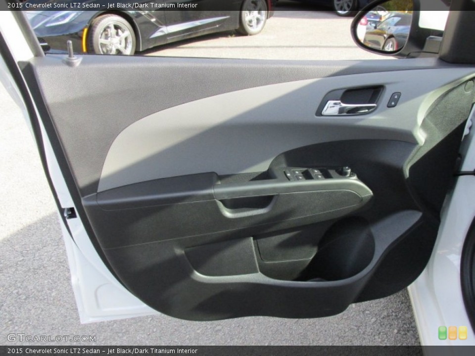 Jet Black/Dark Titanium Interior Door Panel for the 2015 Chevrolet Sonic LTZ Sedan #98314685