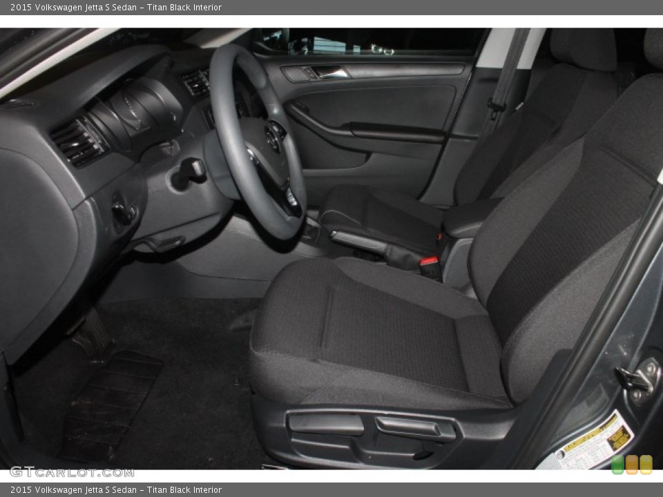 Titan Black Interior Front Seat for the 2015 Volkswagen Jetta S Sedan #98318287