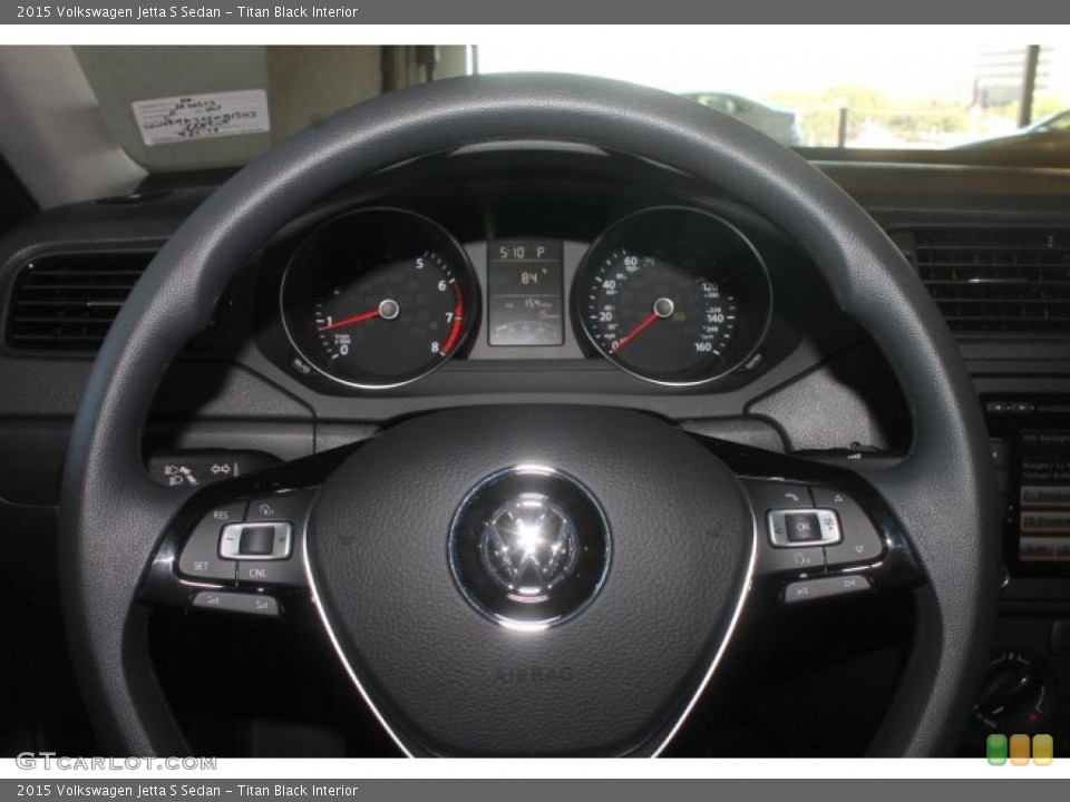 Titan Black Interior Steering Wheel for the 2015 Volkswagen Jetta S Sedan #98318473