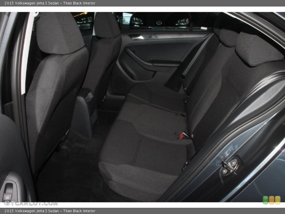 Titan Black Interior Rear Seat for the 2015 Volkswagen Jetta S Sedan #98318533