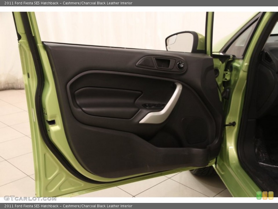 Cashmere/Charcoal Black Leather Interior Door Panel for the 2011 Ford Fiesta SES Hatchback #98319684