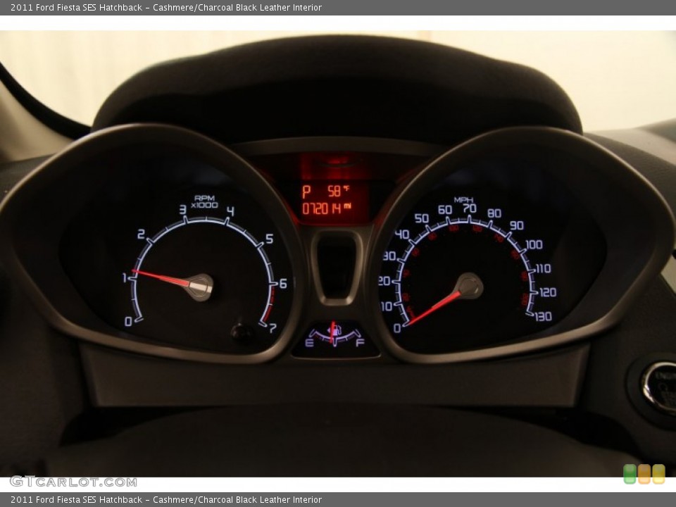 Cashmere/Charcoal Black Leather Interior Gauges for the 2011 Ford Fiesta SES Hatchback #98319745