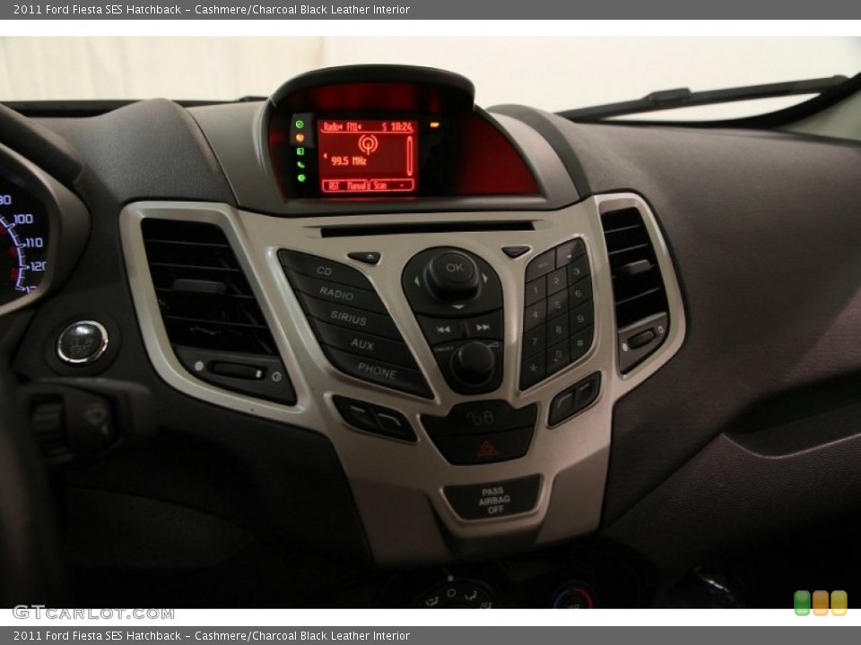 Cashmere/Charcoal Black Leather Interior Controls for the 2011 Ford Fiesta SES Hatchback #98319768