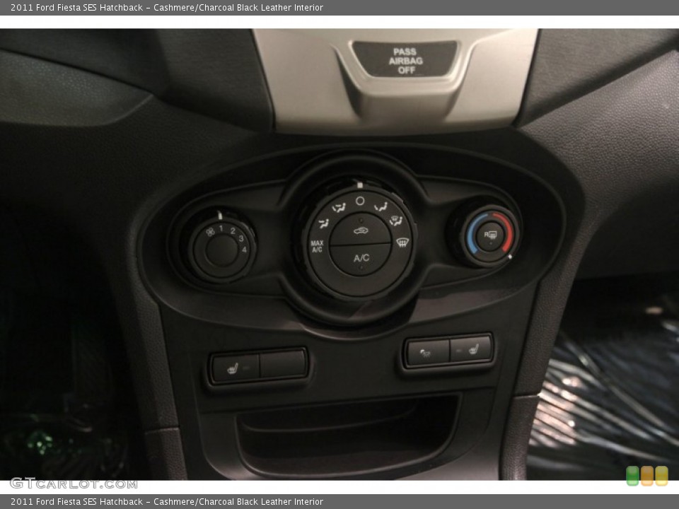 Cashmere/Charcoal Black Leather Interior Controls for the 2011 Ford Fiesta SES Hatchback #98319796