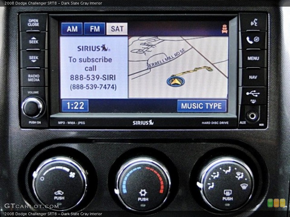 Dark Slate Gray Interior Navigation for the 2008 Dodge Challenger SRT8 #98321198