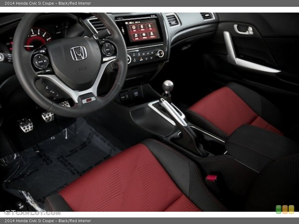 Black/Red Interior Prime Interior for the 2014 Honda Civic Si Coupe #98326490