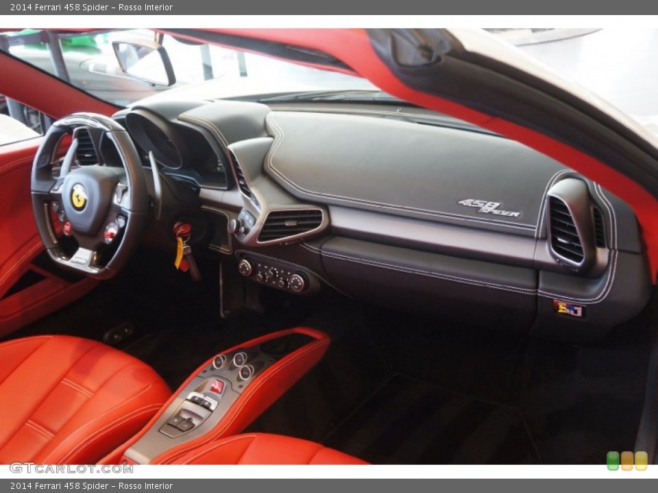 Rosso Interior Dashboard for the 2014 Ferrari 458 Spider #98334426