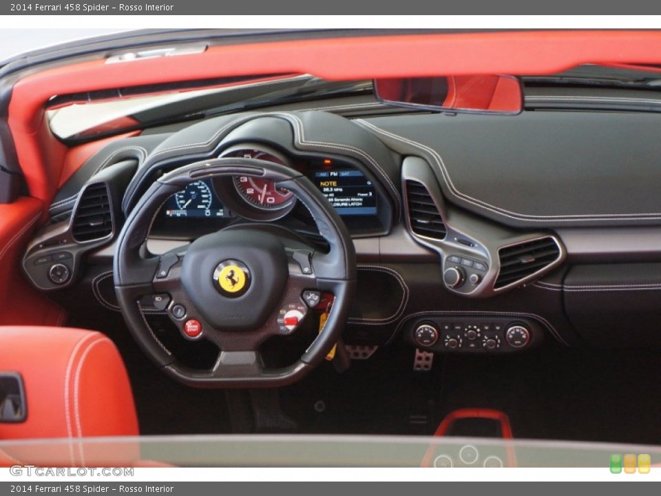 Rosso Interior Dashboard for the 2014 Ferrari 458 Spider #98334594