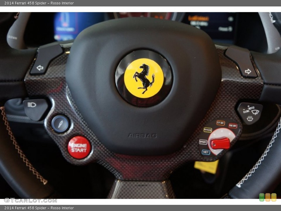 Rosso Interior Controls for the 2014 Ferrari 458 Spider #98334744