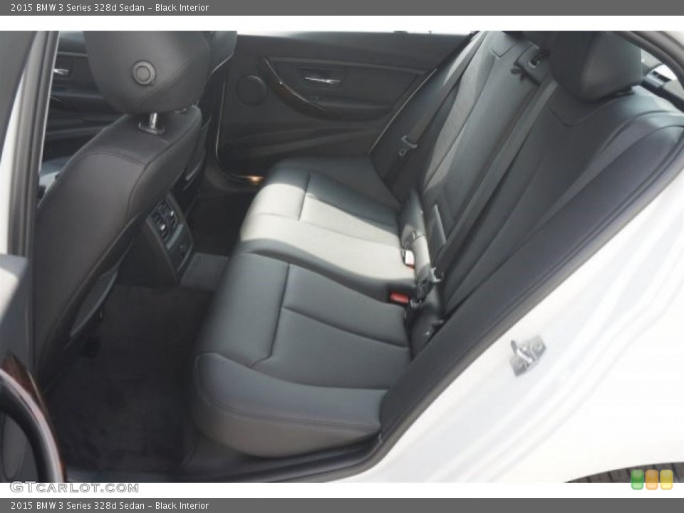 Black Interior Rear Seat for the 2015 BMW 3 Series 328d Sedan #98335368
