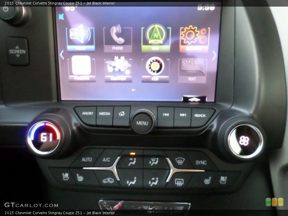 Jet Black Interior Controls for the 2015 Chevrolet Corvette Stingray Coupe Z51 #98339847