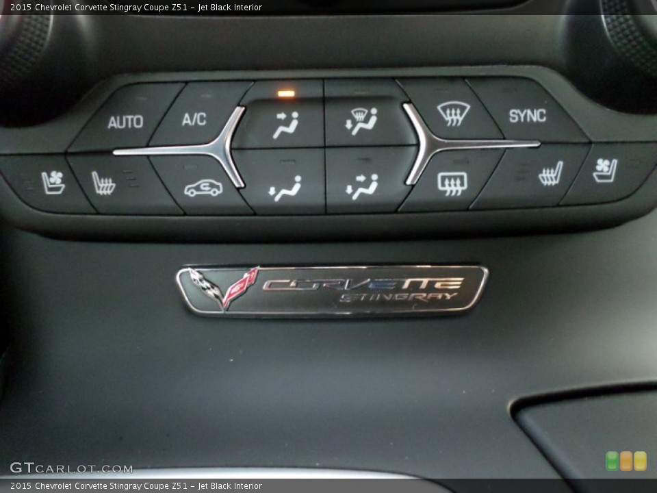 Jet Black Interior Controls for the 2015 Chevrolet Corvette Stingray Coupe Z51 #98339868