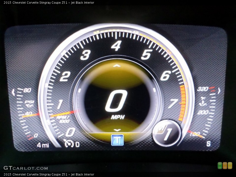 Jet Black Interior Gauges for the 2015 Chevrolet Corvette Stingray Coupe Z51 #98339952