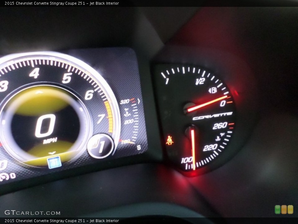 Jet Black Interior Gauges for the 2015 Chevrolet Corvette Stingray Coupe Z51 #98340000