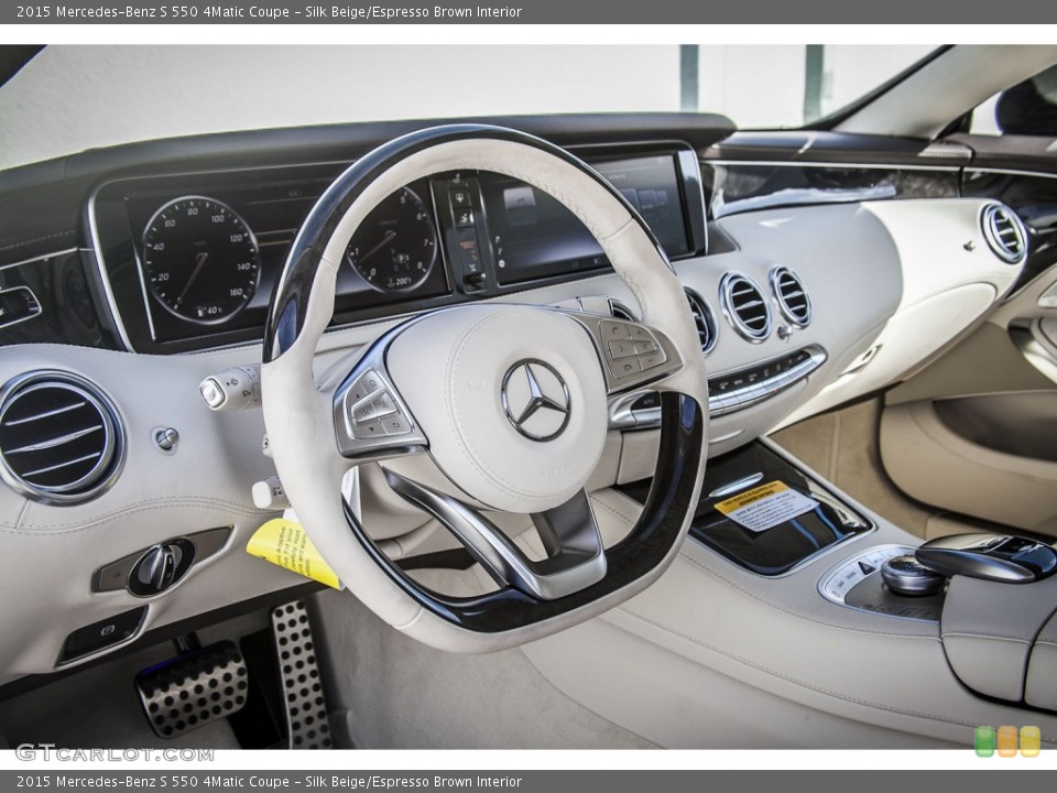 Silk Beige/Espresso Brown Interior Photo for the 2015 Mercedes-Benz S 550 4Matic Coupe #98345607