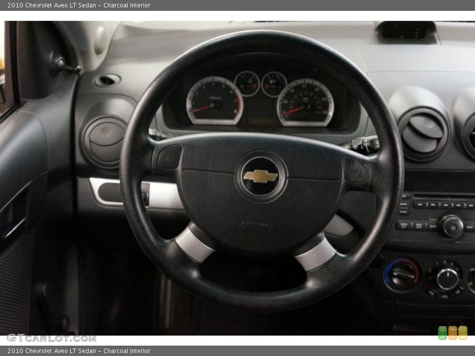 Charcoal Interior Steering Wheel for the 2010 Chevrolet Aveo LT Sedan #98349672