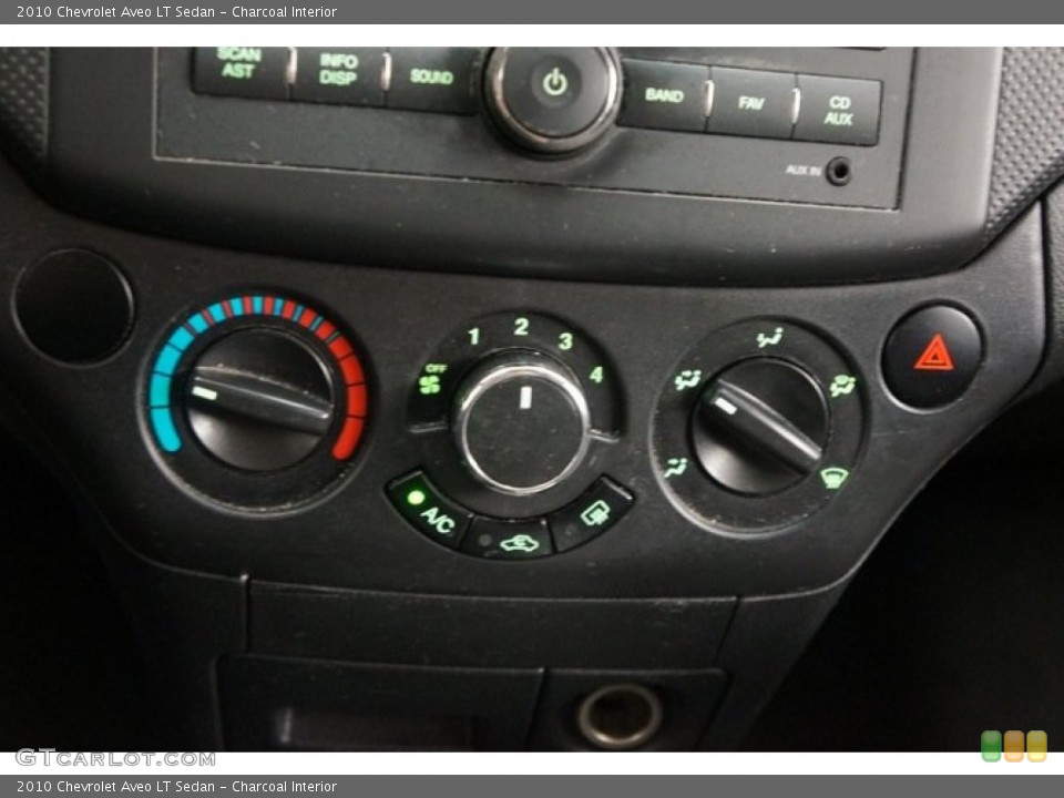 Charcoal Interior Controls for the 2010 Chevrolet Aveo LT Sedan #98349837